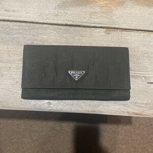 Prada Textured Black long wallet
